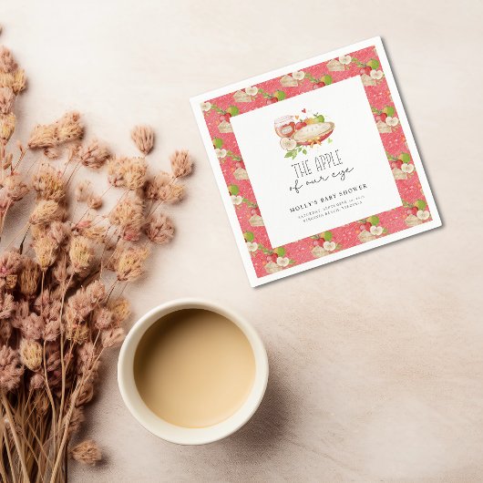 アップルオブザアイベビーシャワー紙ナプキンス スタンダードカクテルナプキン