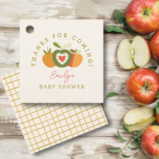 アップルオブザアイ秋ベビーシャワー感謝してい フェイバータグ