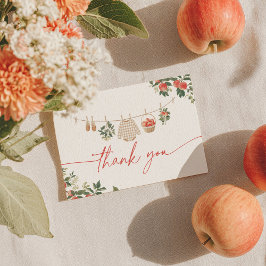 アップルオブザアイ秋ベビーシャワー サンキューカード