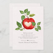 アップルオブザアイ秋収穫赤素朴ちゃんシャワー サンキューカード (正面/裏面)