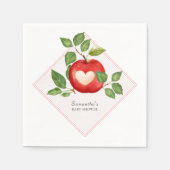 アップルオブザアイ秋収穫赤素朴ちゃんシャワー スタンダードカクテルナプキン (正面)
