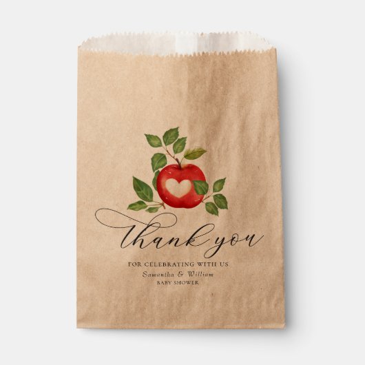アップルオブザアイ秋収穫赤素朴ちゃんシャワー フェイバーバッグ (正面)