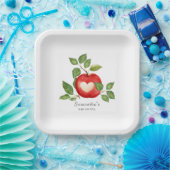 アップルオブザアイ秋収穫赤素朴ちゃんシャワー ペーパープレート (パーティー)