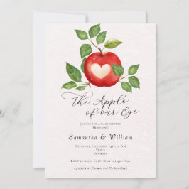アップルオブザアイ秋収穫赤素朴ちゃんシャワー 招待状