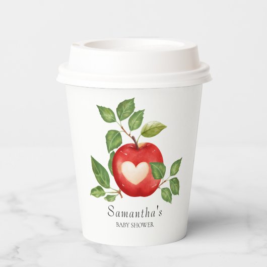 アップルオブザアイ秋収穫赤素朴ちゃんシャワー 紙コップ (裏面)