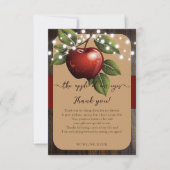 アップルオブザアイ素朴秋ベビーシャワー サンキューカード (正面)