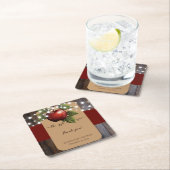 アップルオブザアイ素朴秋ベビーシャワー スクエアペーパーコースター (インサイチュ)