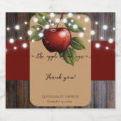 アップルオブザアイ素朴秋ベビーシャワー スパークリングワインラベル (シングルラベル)