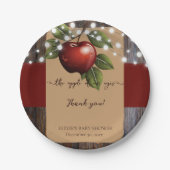 アップルオブザアイ素朴秋ベビーシャワー ペーパープレート (正面)