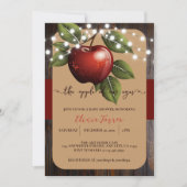 アップルオブザアイ素朴秋ベビーシャワー 招待状 (正面)