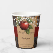 アップルオブザアイ素朴秋ベビーシャワー 紙コップ (正面)