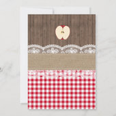 アップルオブザアイ素朴秋誕生日招待状 招待状 (裏面)