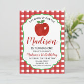 アップルオブザアイ1歳の誕生日招待状 招待状 (スタンド正面)