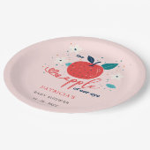 アップルオブザウアアイ秋ガールベビーシャワー ペーパープレート (アングル)