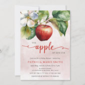 アップルオブザウアアイ秋ガールベビーシャワー 招待状 (正面)