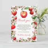 アップルオブザウアイアイオーチャードフローラ秋ベビーシャワー サンキューカード (スタンド正面)