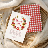 アップルオブザウアイアイフローラリース秋ベビーシャワー サンキューカード