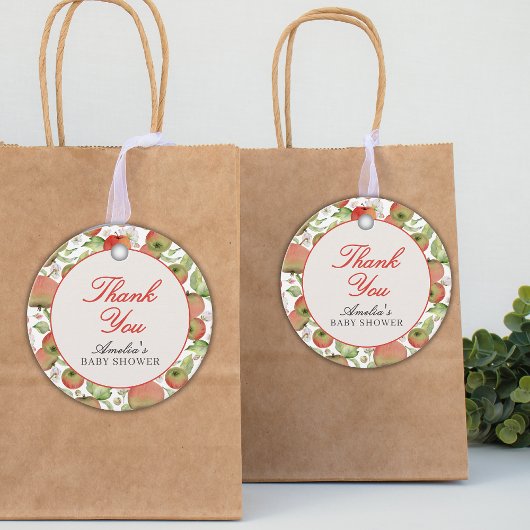 アップルオブザウアイズ秋秋のベビーシャワー フェイバータグ