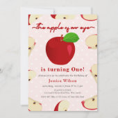 アップルオブザウアイファースト誕生日 招待状 (正面)