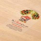 アップルオブザーアイズ農家市場秋ブライダルシャワー アクリル招待状 (レイダウン)