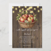 アップルオブザour目の秋フローラウッドベビーシャワー サンキューカード (正面)