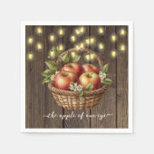 アップルオブザour目の秋フローラウッドベビーシャワー スタンダードカクテルナプキン (正面)