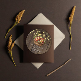 アップルオブザour目の秋フローラウッドベビーシャワー フェイバータグ