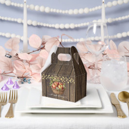 アップルオブザour目の秋フローラウッドベビーシャワー フェイバーボックス