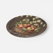 アップルオブザour目の秋フローラウッドベビーシャワー ペーパープレート (アングル)