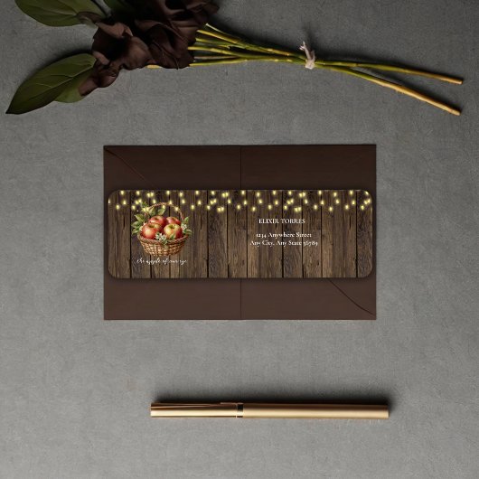 アップルオブザour目の秋フローラウッドベビーシャワー ラベル