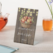 アップルオブザour目の秋フローラウッドベビーシャワー 台座サイン (インサイチュ)