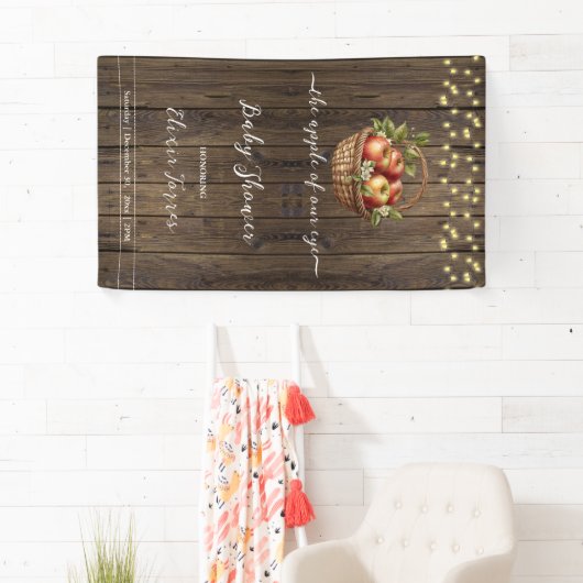 アップルオブザour目の秋フローラウッドベビーシャワー 横断幕 (インサイチュ)