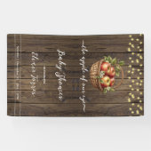 アップルオブザour目の秋フローラウッドベビーシャワー 横断幕 (横)