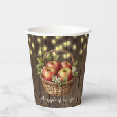 アップルオブザour目の秋フローラウッドベビーシャワー 紙コップ (正面)