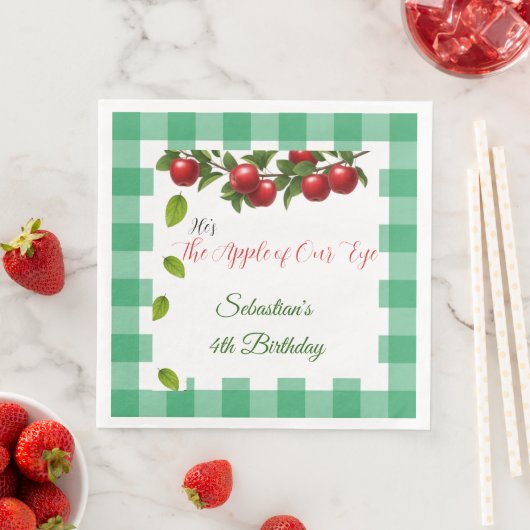 アップルオブザour eye誕生日ナプキンス (インサイチュ)