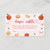 アップルオブマイアイベビーシャワーおむつラッフルチケット エンクロージャーカード (正面)