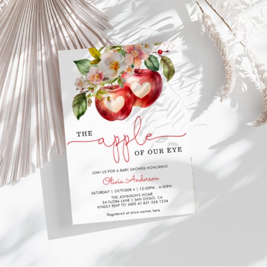 アップルオブマイアイベビーシャワー招待状 招待状