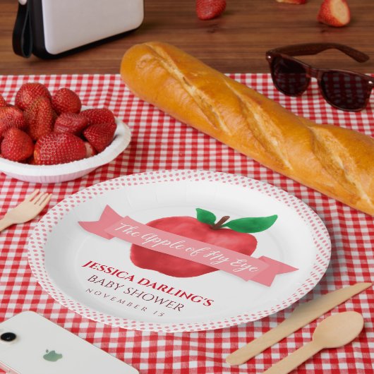 アップルオブマイアイ秋 |夏のテーマのベビーシャワー ペーパープレート (ピクニック)