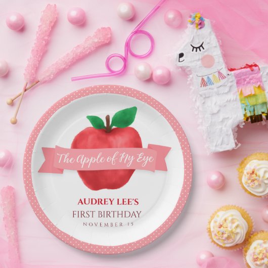 アップルオブマイアイ秋 |夏のテーマ誕生日パーティー ペーパープレート (パーティー)