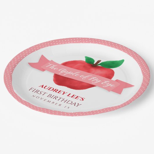 アップルオブマイアイ秋 |夏のテーマ誕生日パーティー ペーパープレート (アングル)