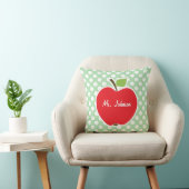 アップルオンセラドングリーン水玉模様 クッション (椅子)