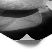 アップルオンツリーブラックアンドホワイト鏡抽象芸術 ポスター (角)