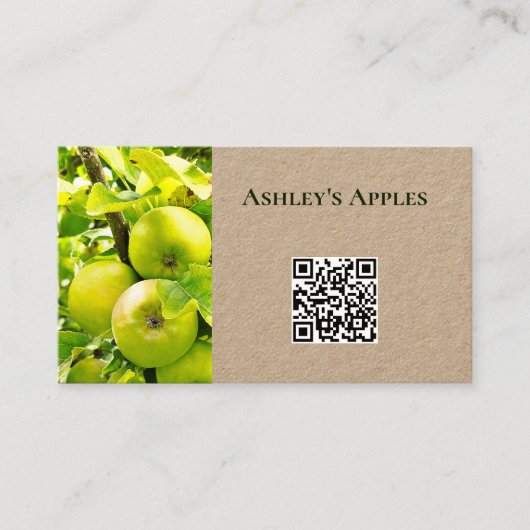 アップルオーガニックドオーチャードファームショップファーマーズマーケット 名刺 (正面)