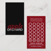 アップルオーチャードパンチカード ロイヤリティカード (正面/裏面)