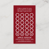 アップルオーチャードパンチカード ロイヤリティカード (裏面)