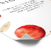 アップルオーチャードブライダルシャワーカスタムサイン ポスター (角)