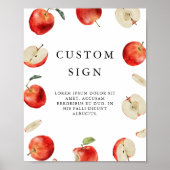 アップルオーチャードブライダルシャワーカスタムサイン ポスター (正面)
