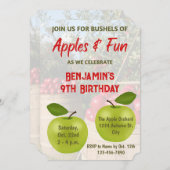 アップルオーチャード誕生日招待状 招待状 (正面/裏面)