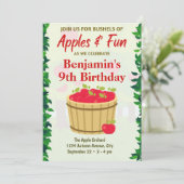 アップルオーチャード誕生日招待状 招待状 (スタンド正面)