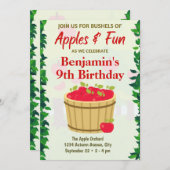 アップルオーチャード誕生日招待状 招待状 (正面/裏面)